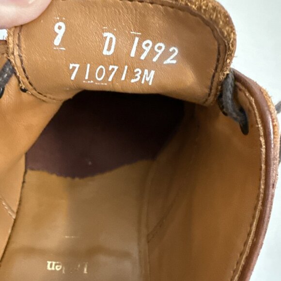 Allen Edmonds Leiden Men\'s Leather Shoes 9D Wingtip Oxford USA Brown Lace Up‎ main image 10